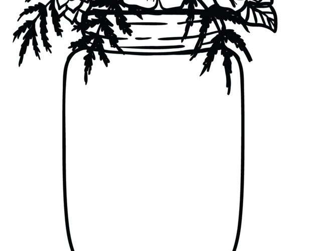 创意植物简笔画矢量素材