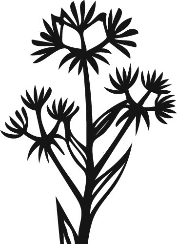 创意植物卡通简笔画矢量素材