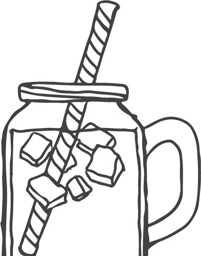 创意饮品卡通画矢量素材
