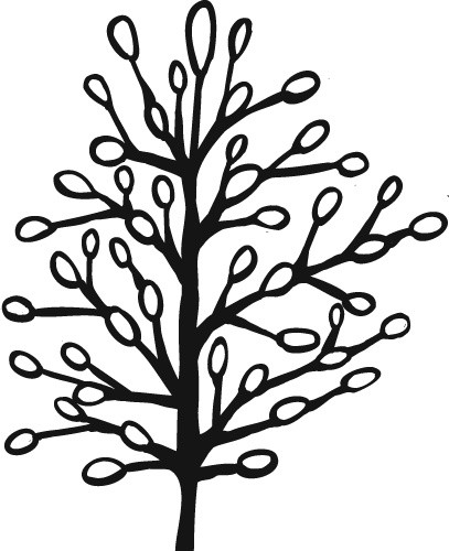 创意植物卡通简笔画矢量素材