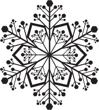 创意雪花卡通画矢量素材