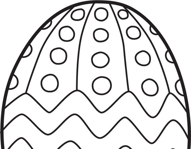 黑白卡通彩蛋简笔画矢量素材