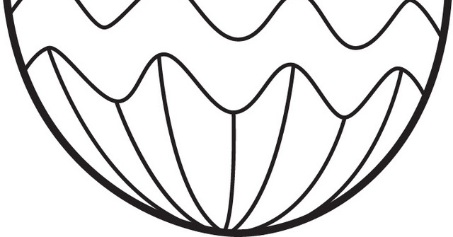 黑白卡通彩蛋简笔画矢量素材