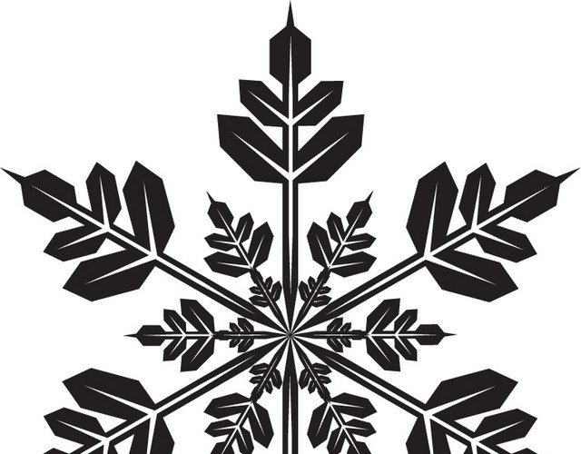 创意雪花卡通画矢量素材