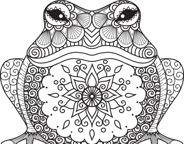 黑白卡通青蛙简笔画矢量素材