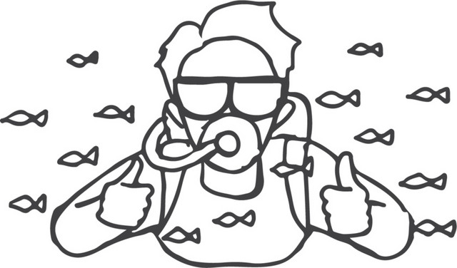 黑白卡通人物简笔画矢量素材