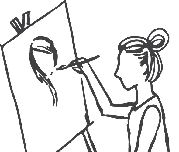 人像绘画简笔画素材下载