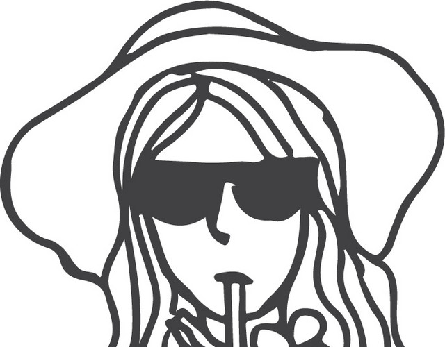 性感美女简笔画素材下载