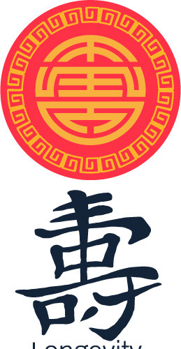 卡通长寿标志素材