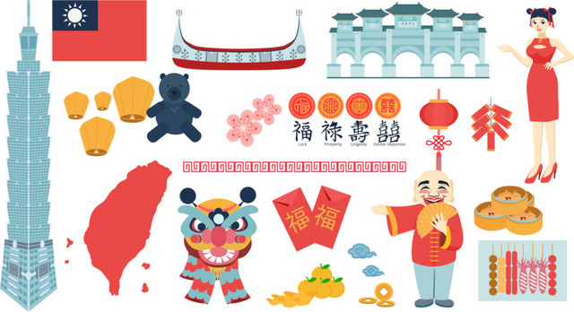 喜庆新年图标素材