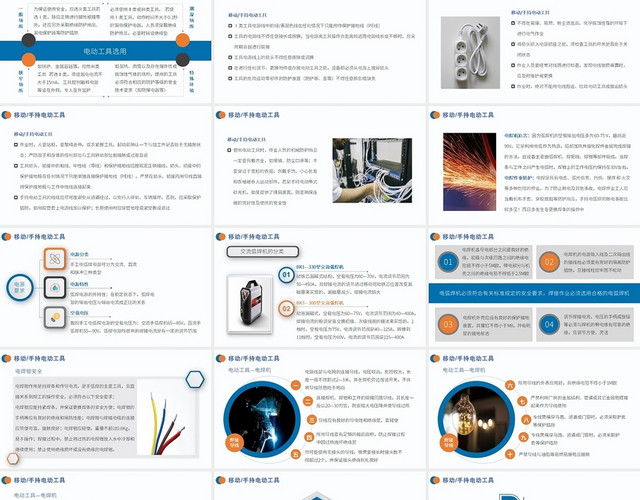 蓝色商务风电气安全培训电气安全培训PPT模板
