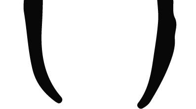 黑色手绘大括号矢量图