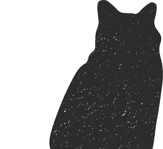 动物小猫黑色剪影