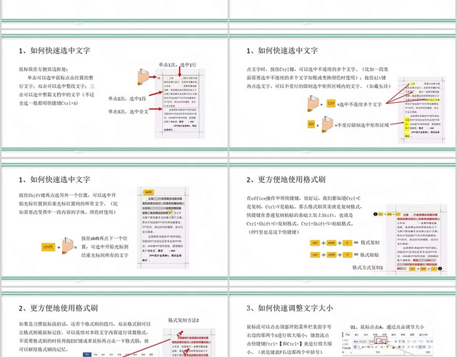 白色简洁风WORD技巧培训PPT模板