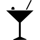 黑色简约酒杯图标设计