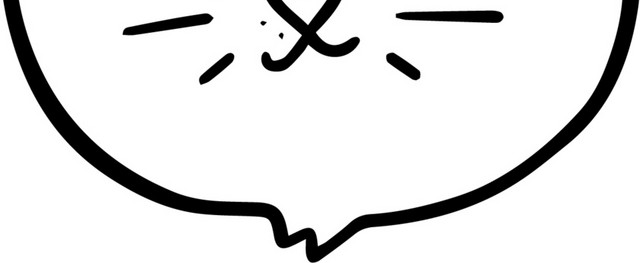 手绘卡通猫头部素材