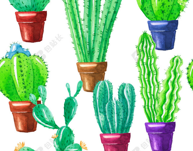 手绘植物背景图