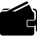 创意黑色卡通卡包LOGO设计矢量图片