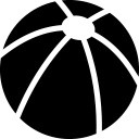 黑色简约篮球图标素材