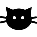 黑色简约猫图标素材