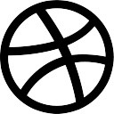 黑色简约篮球图标素材