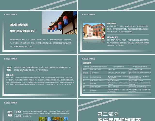 绿色简约风发展趋势规划项目介绍PPT模板