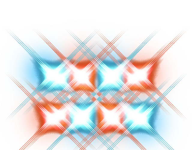 红蓝炫光光点素材