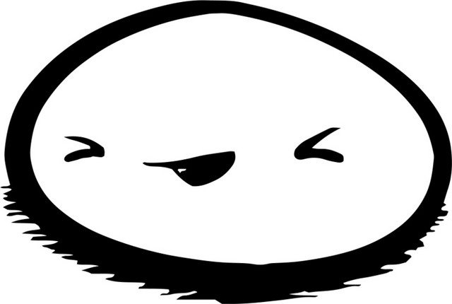 卡通椭圆表情包表情素材