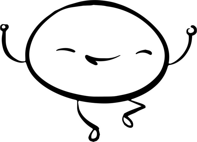 卡通椭圆表情包表情素材