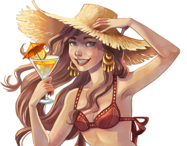 比基尼度假美女素材