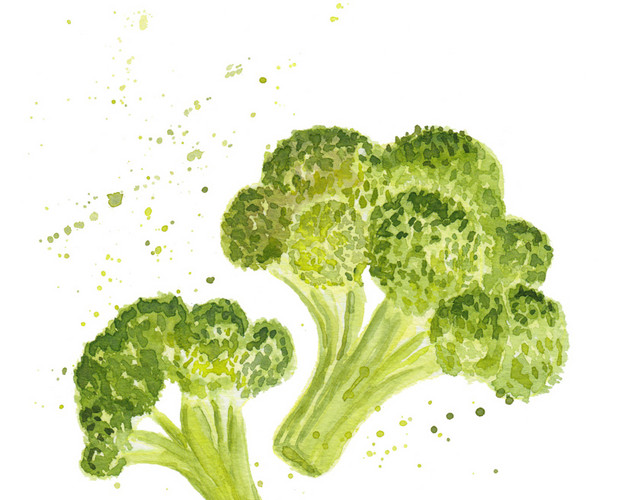 绿色简约西蓝花图形下载素材