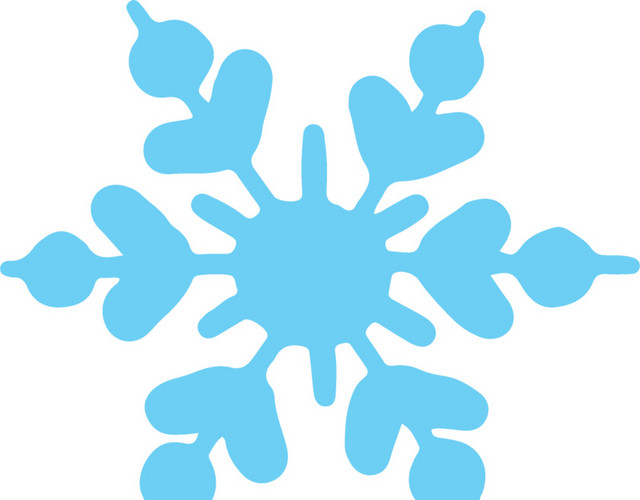 蓝色简约雪花图形下载素材