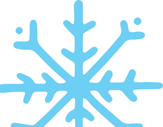 蓝色简约雪花图形下载素材