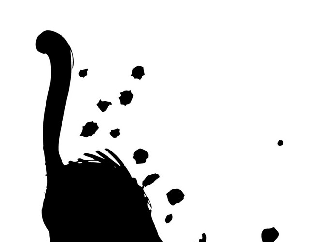 手绘卡通万圣节猫素材