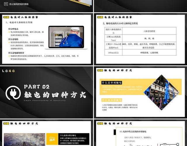 简约商务企业用电安全管理培训主题PPT模板