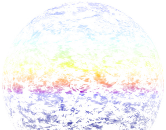 彩色渐变纹理泡泡水彩插画素材