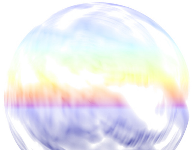 彩色渐变纹理泡泡水彩插画素材