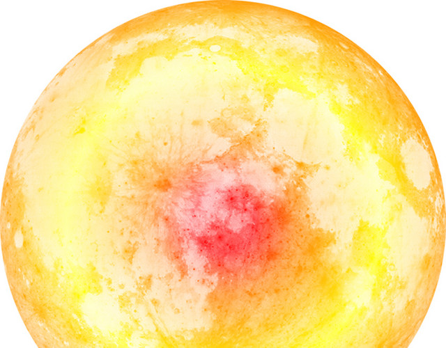 黄色渐变纹理泡泡水彩插画素材