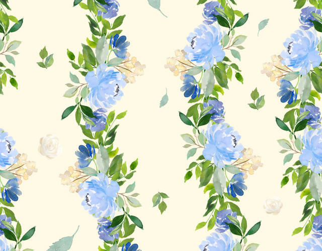 彩色手绘花朵插画背景素材