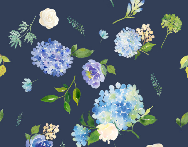 彩色手绘花朵插画背景素材