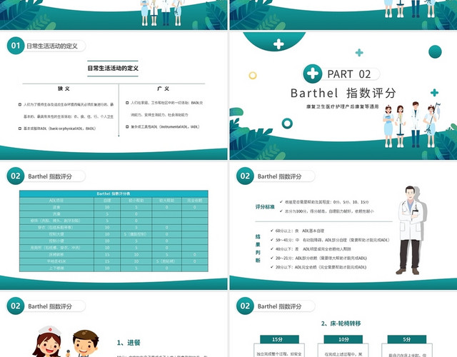 康复护理课件康复卫生医疗护理医疗保健等通用PPT模板