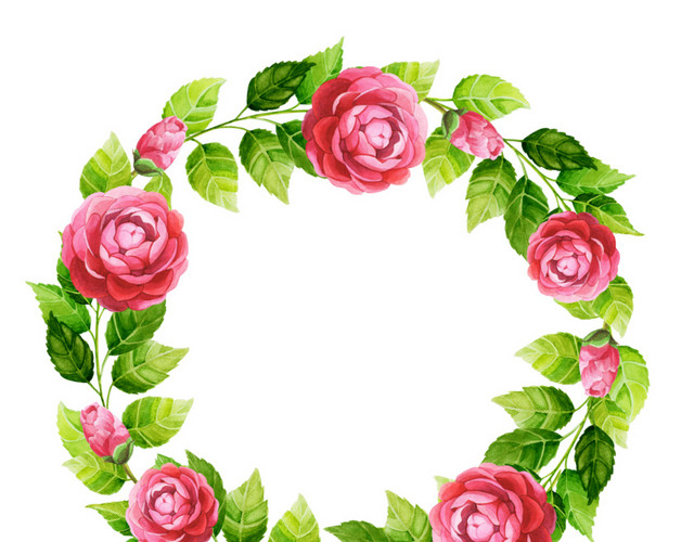 手绘卡通装饰花瓣花草装饰海报设计