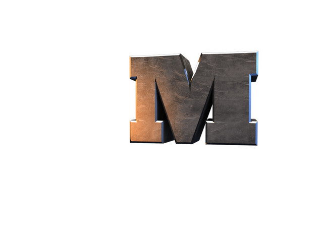 黑色字母M装饰