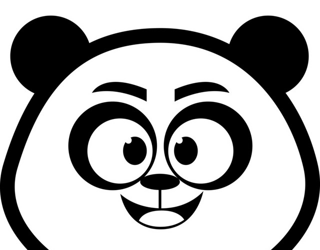黑白卡通头像素材