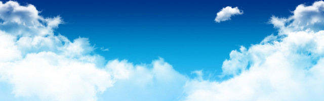 蓝天白云天空背景BANNER