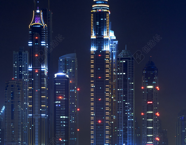 都市夜晚美景背景图