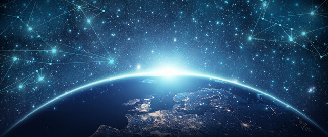 星空背景宇宙太空大气创新科技引领未来蓝色