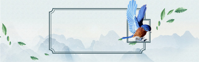 感恩节花卉蓝色风格BANNER