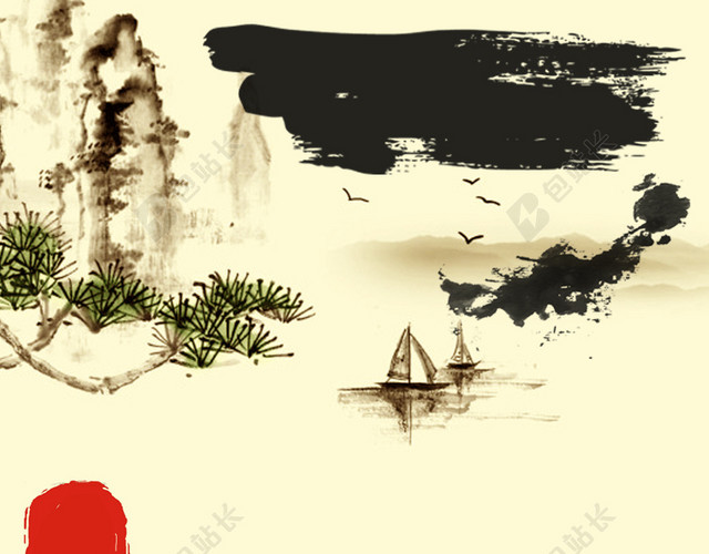 古典文艺主图背景