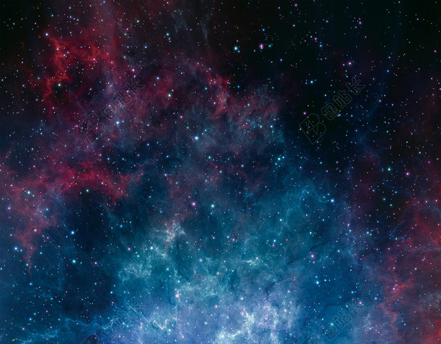 深蓝色渐变梦幻星空背景